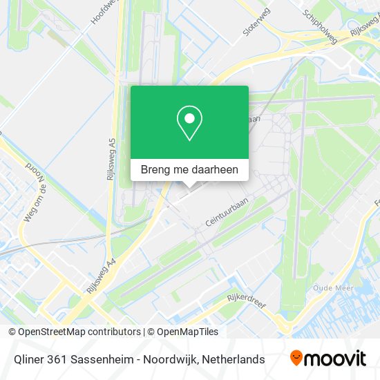 Qliner 361 Sassenheim - Noordwijk kaart