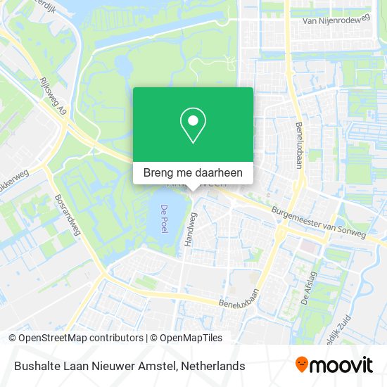 Bushalte Laan Nieuwer Amstel kaart