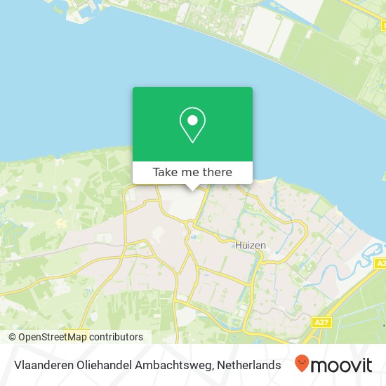 Vlaanderen Oliehandel Ambachtsweg kaart