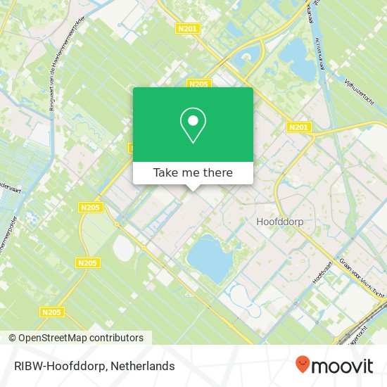 RIBW-Hoofddorp kaart