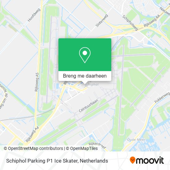 Schiphol Parking P1 Ice Skater kaart