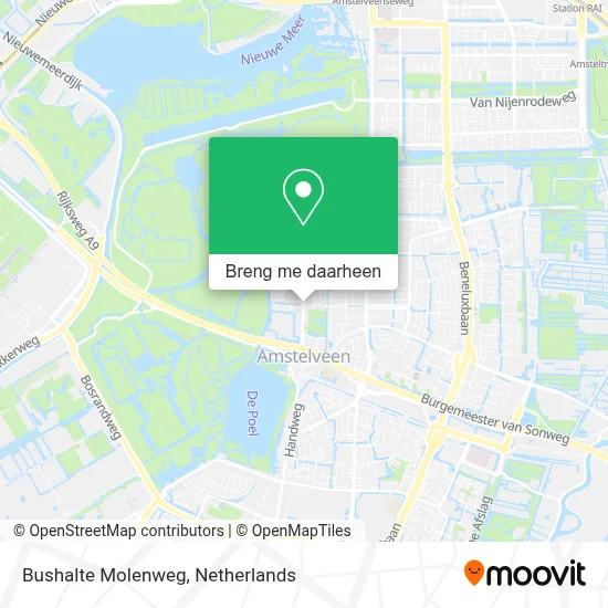 Bushalte Molenweg kaart