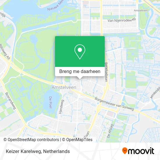 Keizer Karelweg kaart