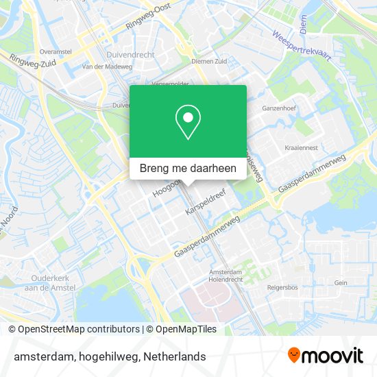 amsterdam, hogehilweg kaart