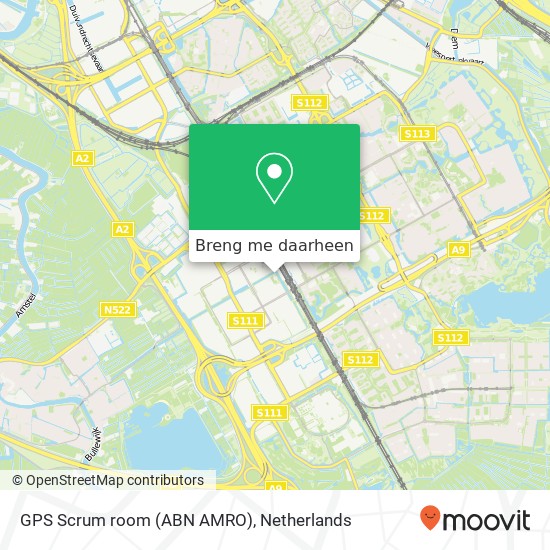 GPS Scrum room (ABN AMRO) kaart