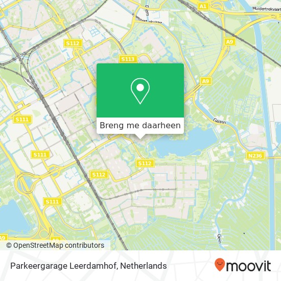 Parkeergarage Leerdamhof kaart