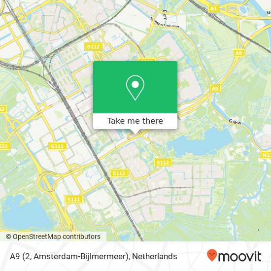 A9 (2, Amsterdam-Bijlmermeer) kaart