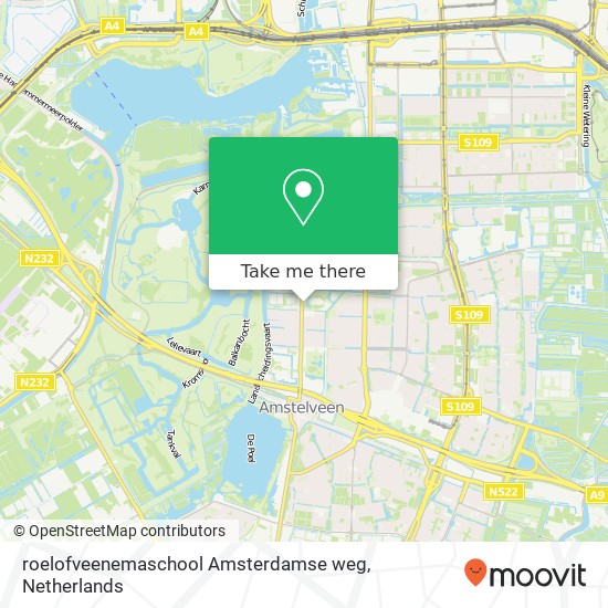 roelofveenemaschool Amsterdamse weg kaart