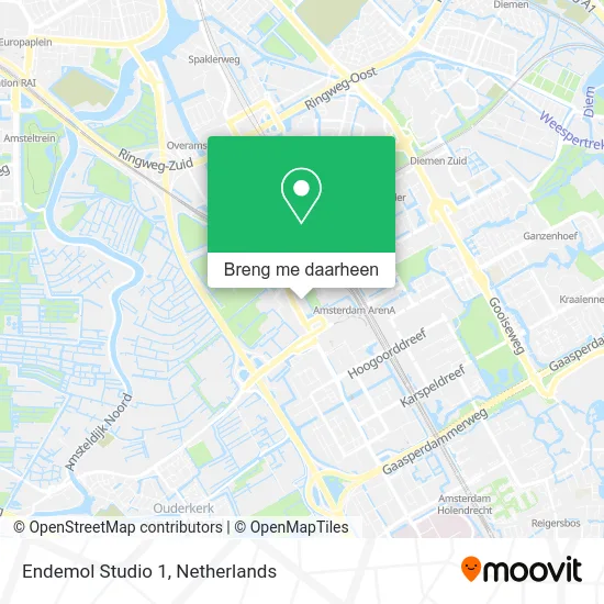 Endemol Studio 1 kaart