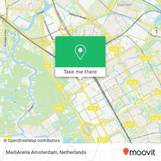 MediArena Amsterdam kaart