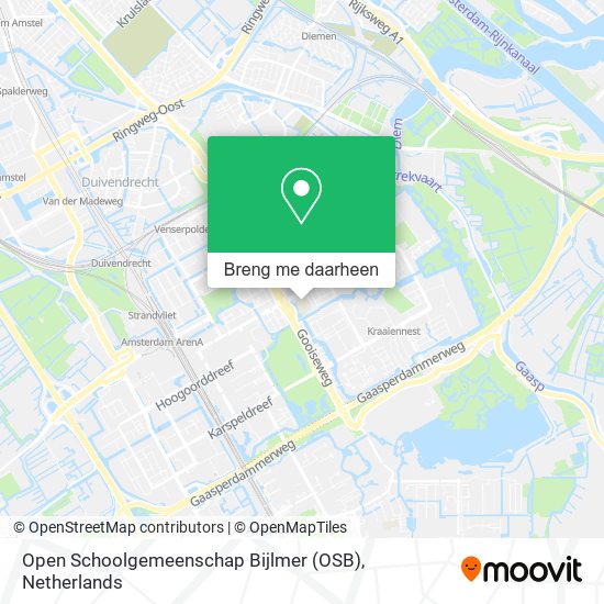 Open Schoolgemeenschap Bijlmer (OSB) kaart