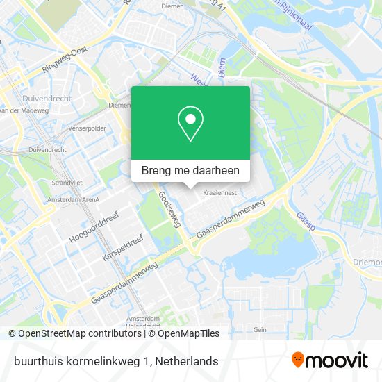 buurthuis kormelinkweg 1 kaart