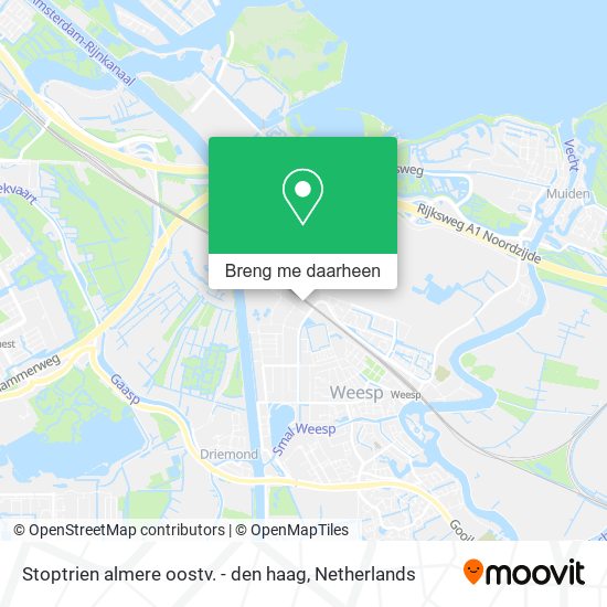 Stoptrien almere oostv. - den haag kaart