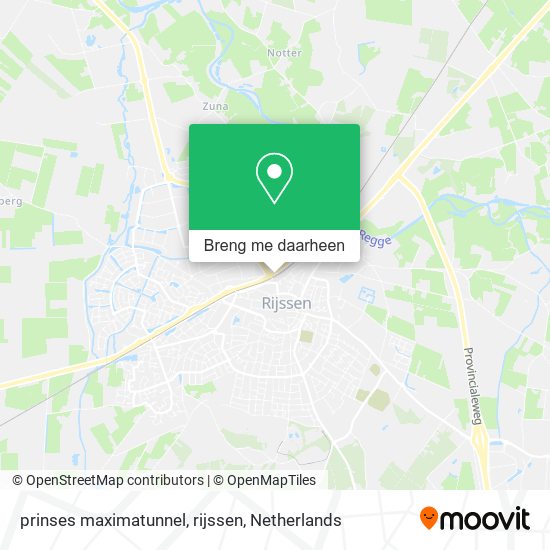 prinses maximatunnel, rijssen kaart