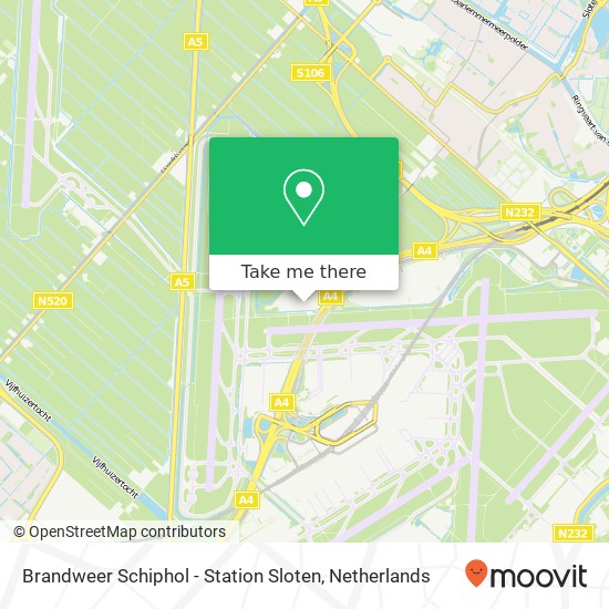 Brandweer Schiphol - Station Sloten kaart
