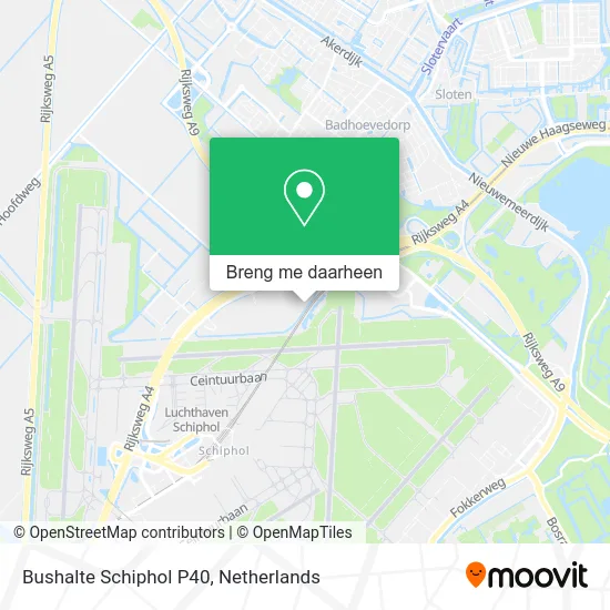Bushalte Schiphol P40 kaart