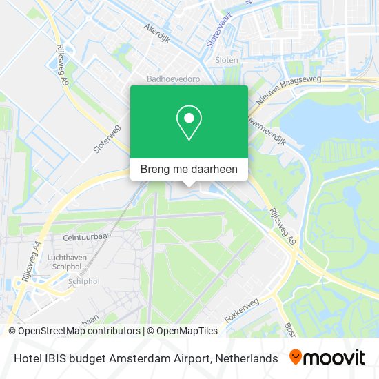 Hotel IBIS budget Amsterdam Airport kaart