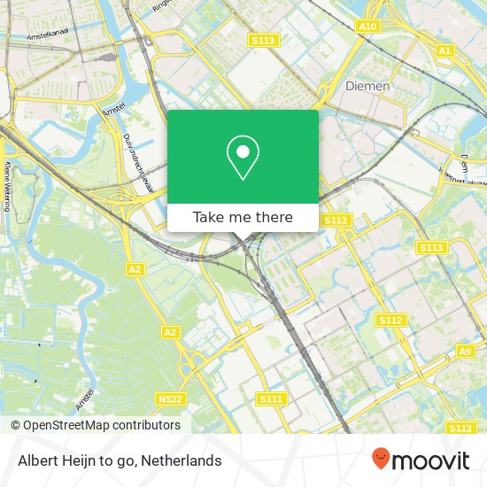 Albert Heijn to go kaart