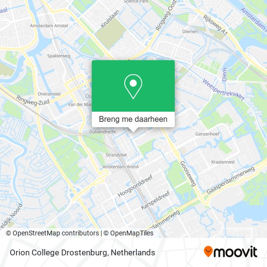 Orion College Drostenburg kaart