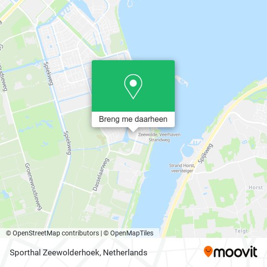 Sporthal Zeewolderhoek kaart