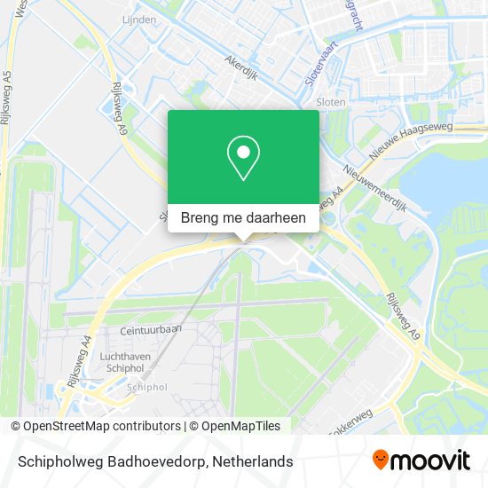 Schipholweg Badhoevedorp kaart