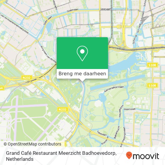 Grand Café Restaurant Meerzicht Badhoevedorp kaart