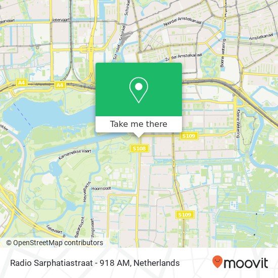 Radio Sarphatiastraat - 918 AM kaart