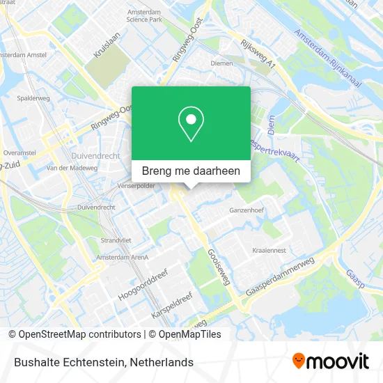 Bushalte Echtenstein kaart