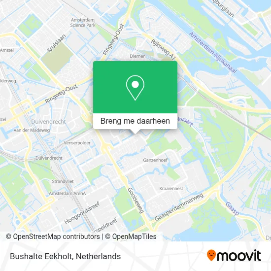 Bushalte Eekholt kaart