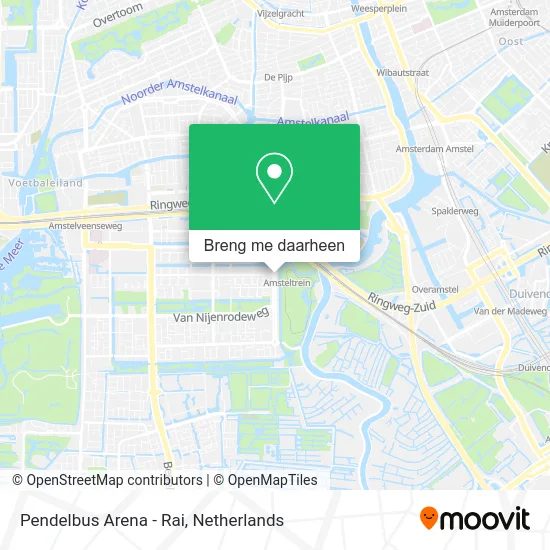 Pendelbus Arena - Rai kaart