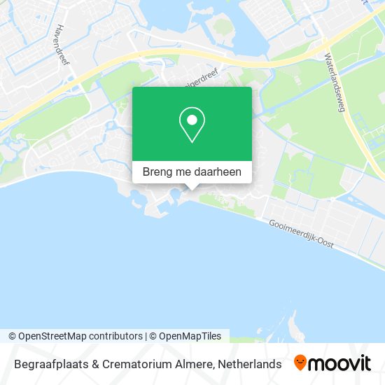 Begraafplaats & Crematorium Almere kaart