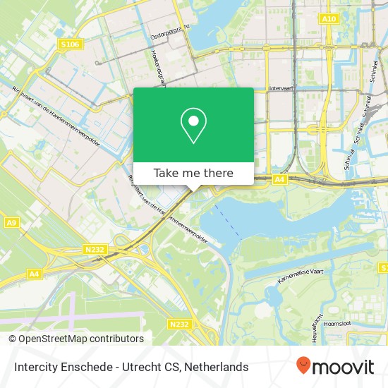Intercity Enschede - Utrecht CS kaart