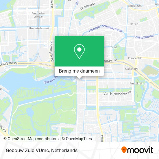 Gebouw Zuid VUmc kaart