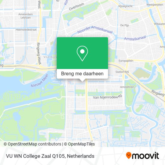 VU WN College Zaal Q105 kaart