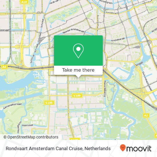 Rondvaart Amsterdam Canal Cruise kaart