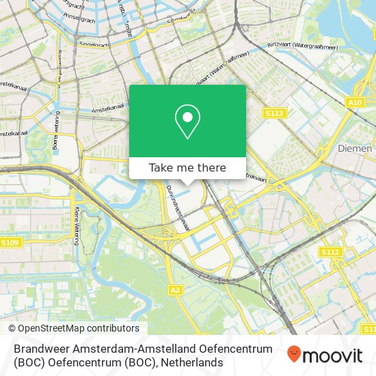 Brandweer Amsterdam-Amstelland Oefencentrum (BOC) Oefencentrum (BOC) kaart