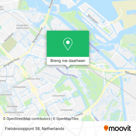 Fietsknooppunt 58 kaart