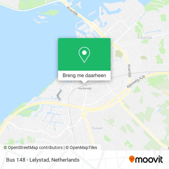 Bus 148 - Lelystad kaart