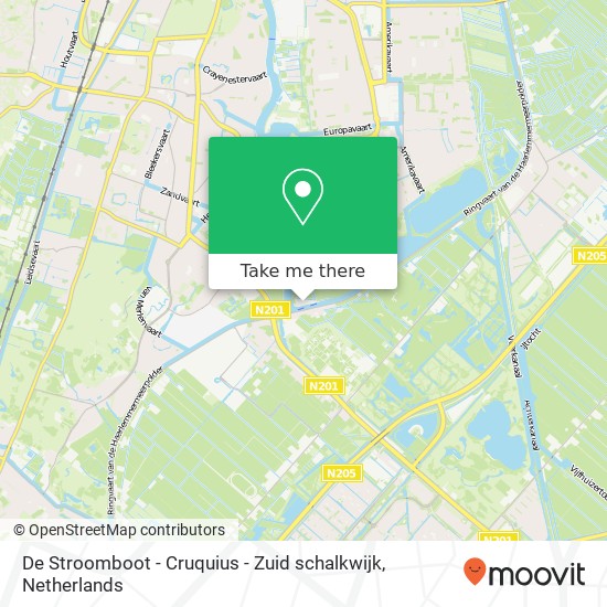 De Stroomboot - Cruquius - Zuid schalkwijk kaart