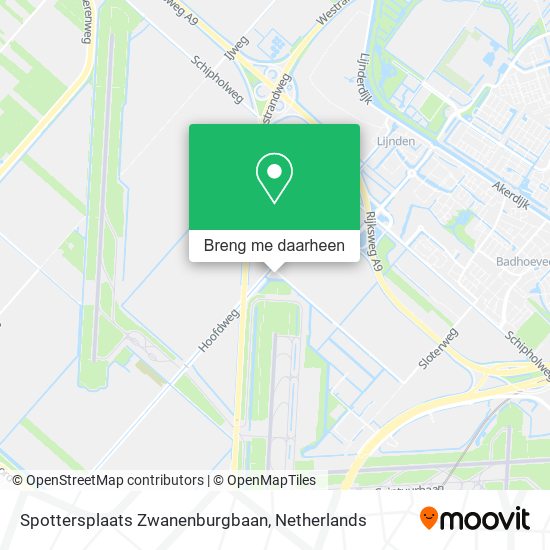 Spottersplaats Zwanenburgbaan kaart