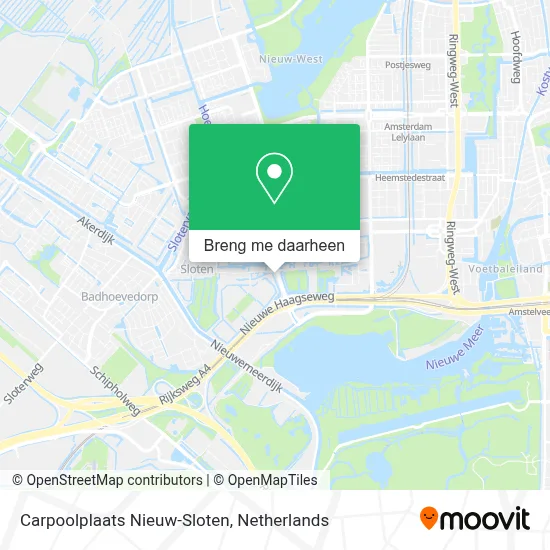 Carpoolplaats Nieuw-Sloten kaart