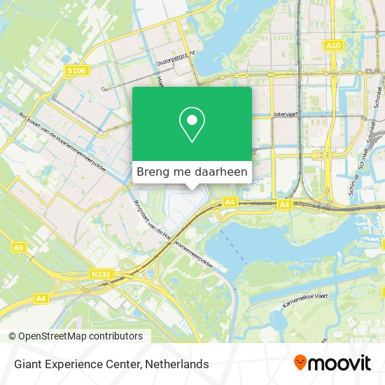 Giant Experience Center kaart