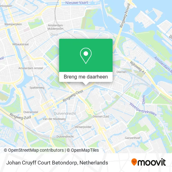 Johan Cruyff Court Betondorp kaart