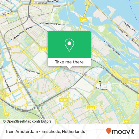 Trein Amsterdam - Enschede kaart