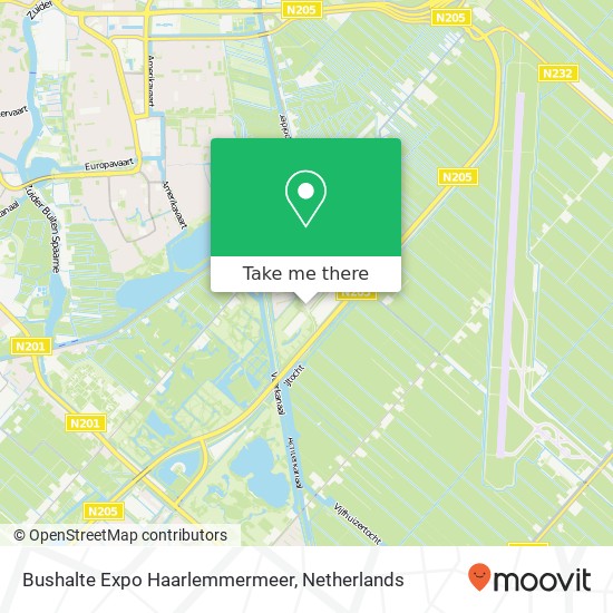 Bushalte Expo Haarlemmermeer kaart