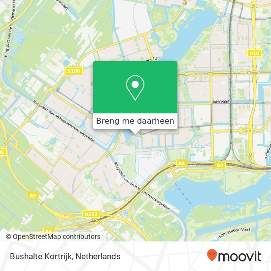 Bushalte Kortrijk kaart