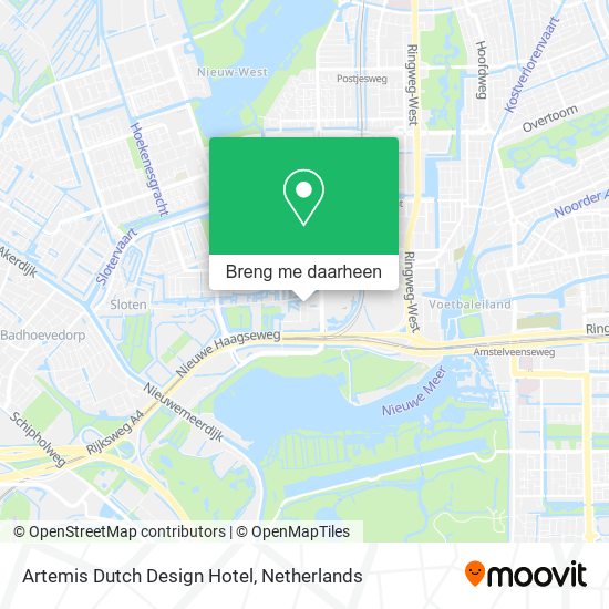 Artemis Dutch Design Hotel kaart