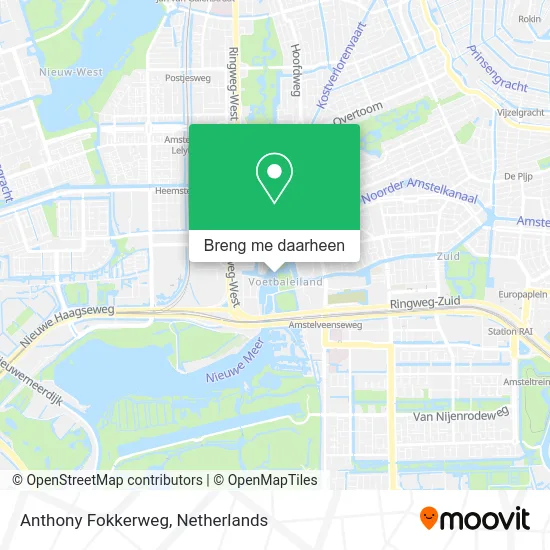 Anthony Fokkerweg kaart