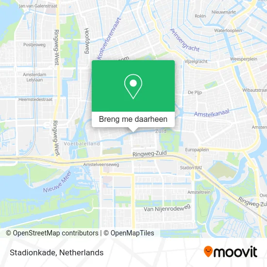 Stadionkade kaart