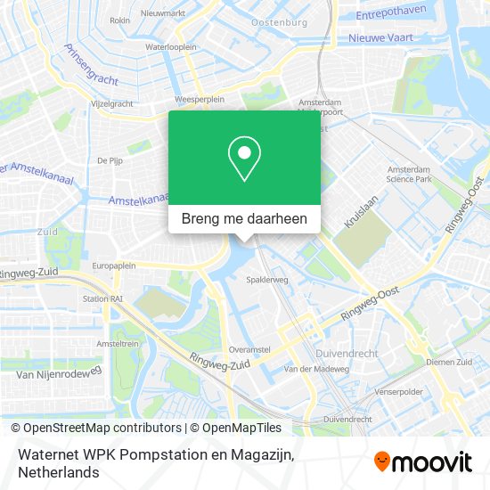 Waternet WPK Pompstation en Magazijn kaart